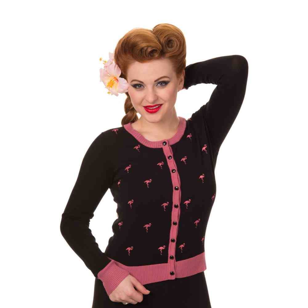 Dancing Days - GOLDEN TOUCH Strickjacke - Schwarz/Rosa Product image